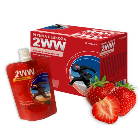 2WW skysta gliukozė, braškių skonio